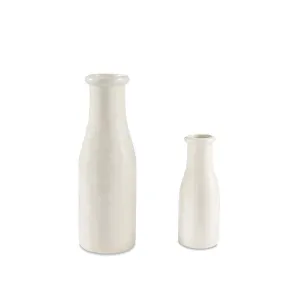 SMALL CERAMIC MILK BOTTLE VASE