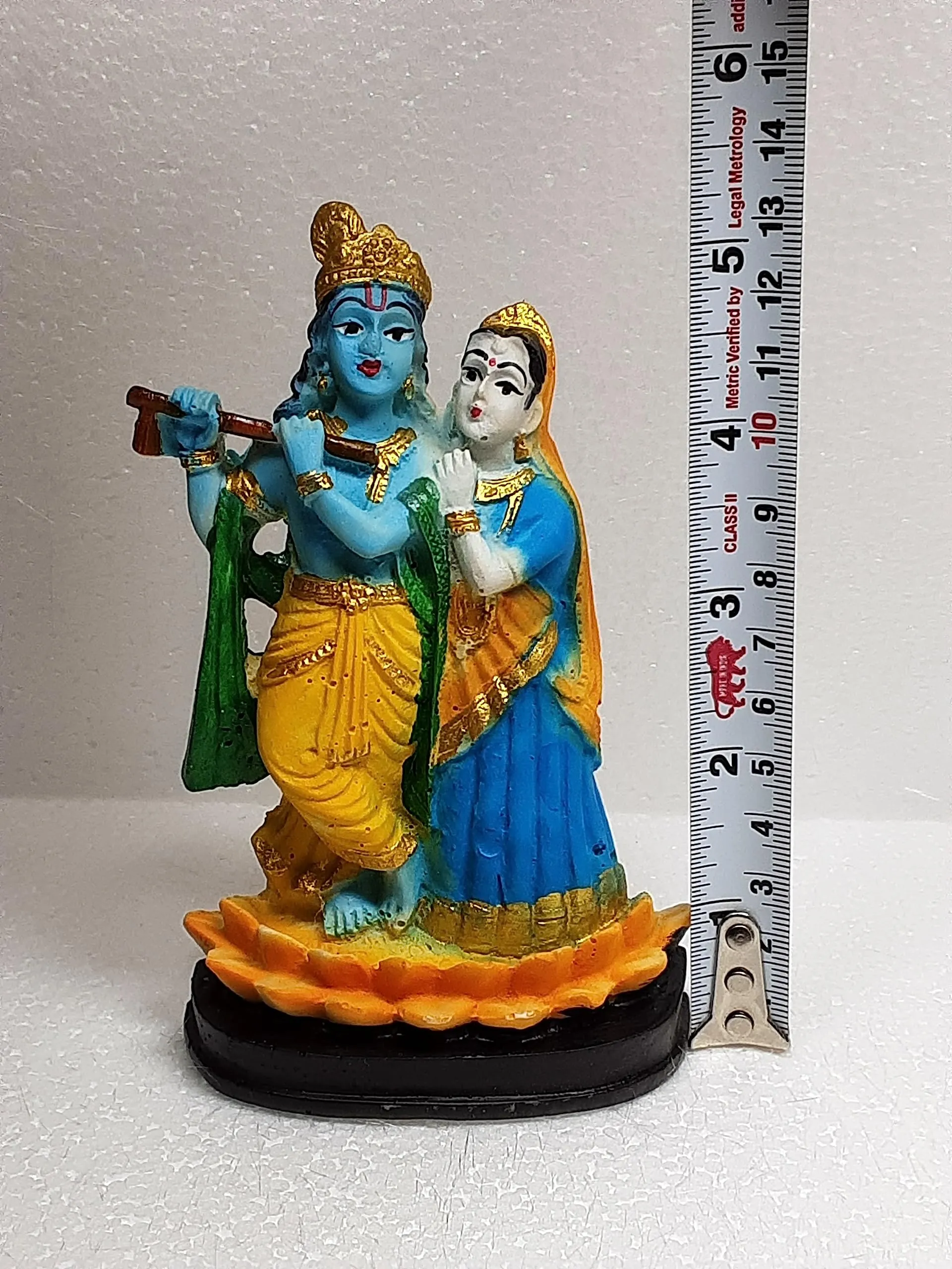 THE MLS Decorative Showpiece Radha Krishna Idol Statue Murti Figurine for Home Temple Poojan Use Office Temple, Car Dashboard