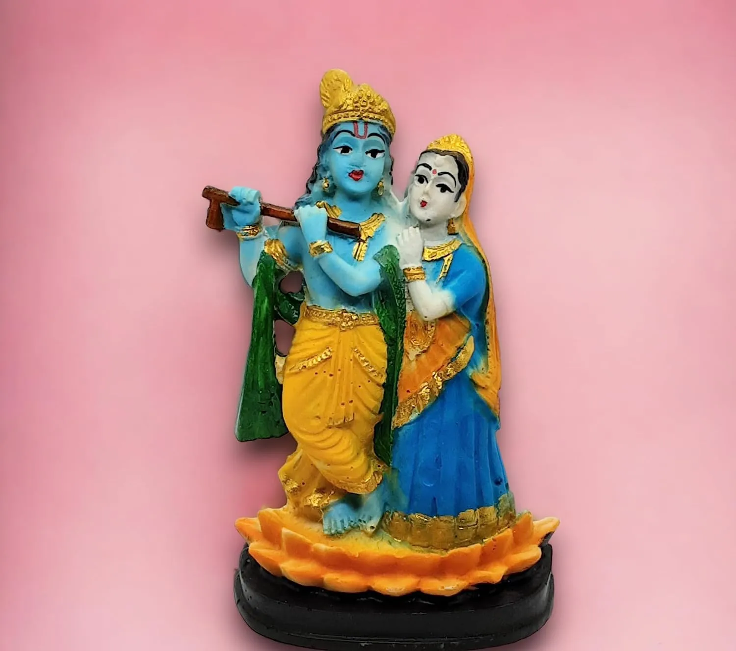 THE MLS Decorative Showpiece Radha Krishna Idol Statue Murti Figurine for Home Temple Poojan Use Office Temple, Car Dashboard