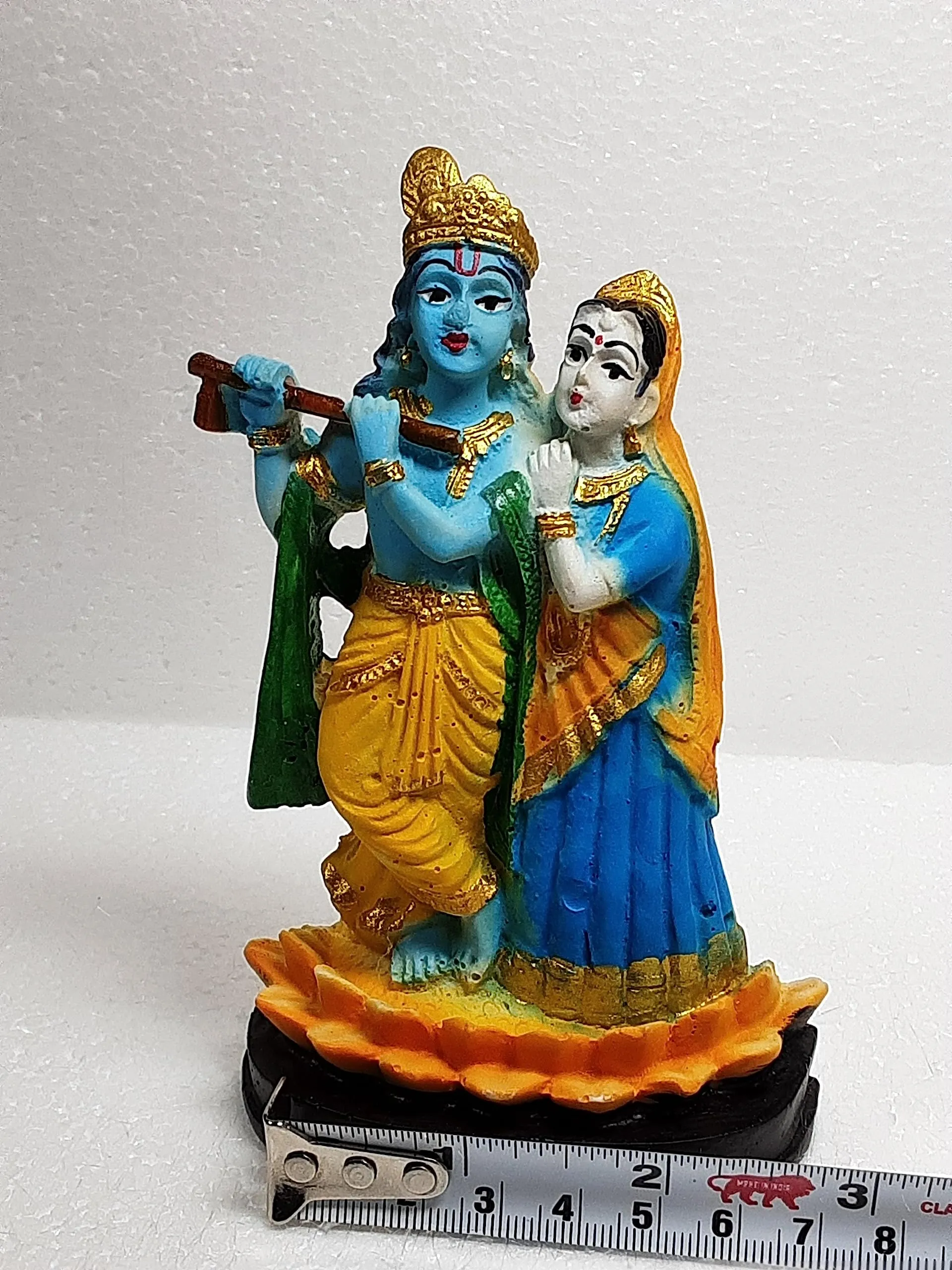 THE MLS Decorative Showpiece Radha Krishna Idol Statue Murti Figurine for Home Temple Poojan Use Office Temple, Car Dashboard