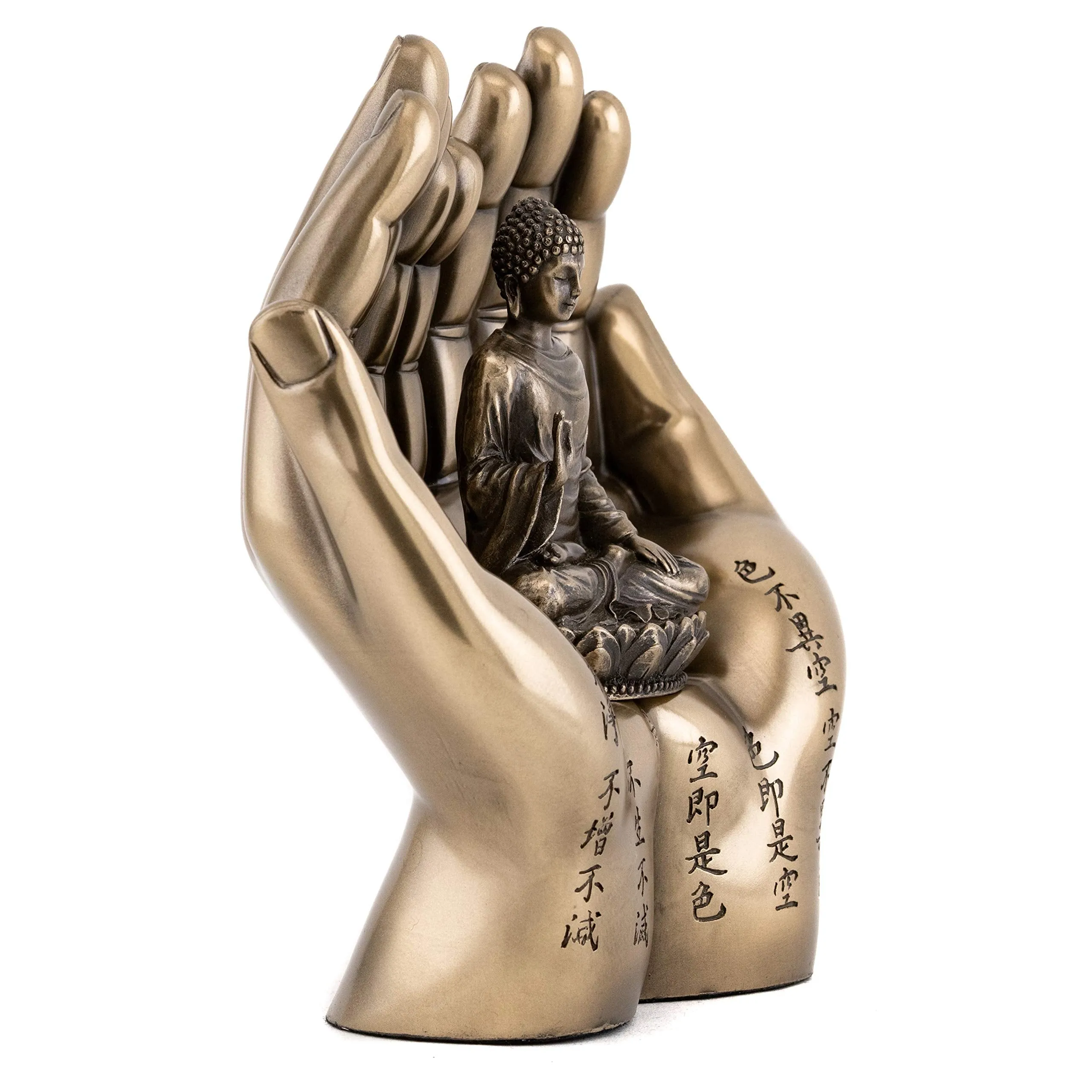 Top Collection Shakyamuni on Palm Statue - The Enlightened One Sculpture in Premium Cold Cast Bronze- 5.75-Inch Collectible Supreme Buddha Figurine