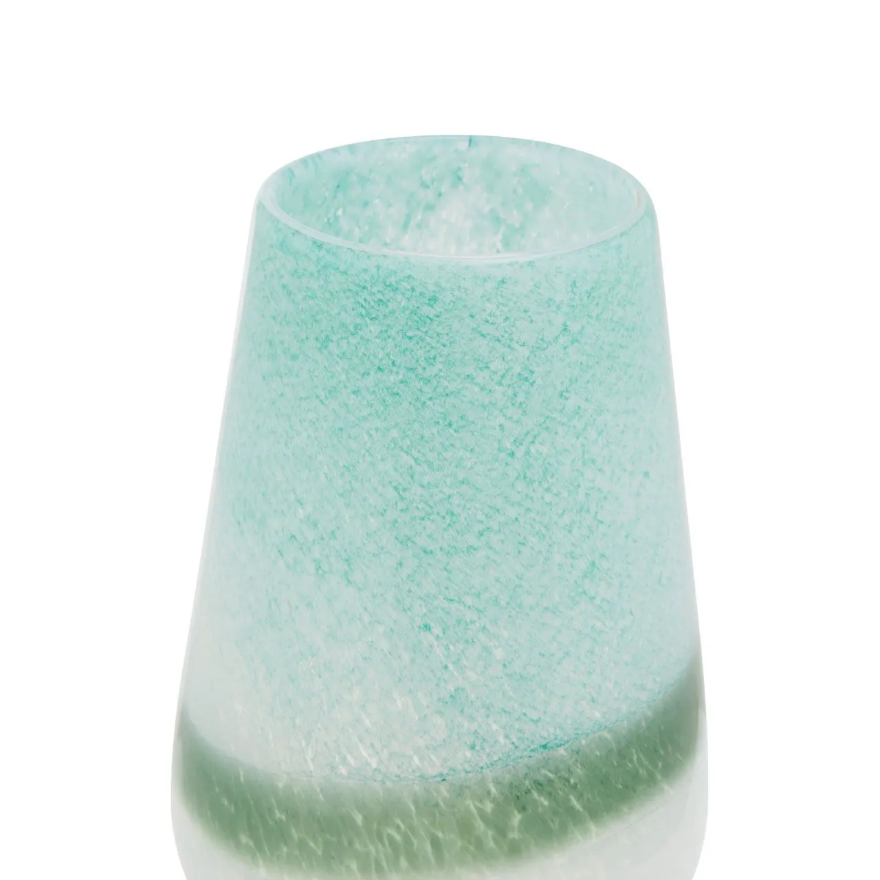 Torquoise Glass Vase - Small