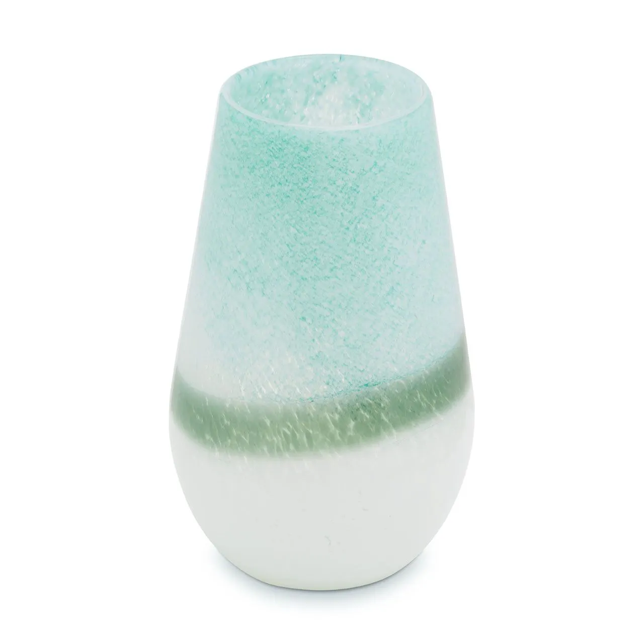 Torquoise Glass Vase - Small