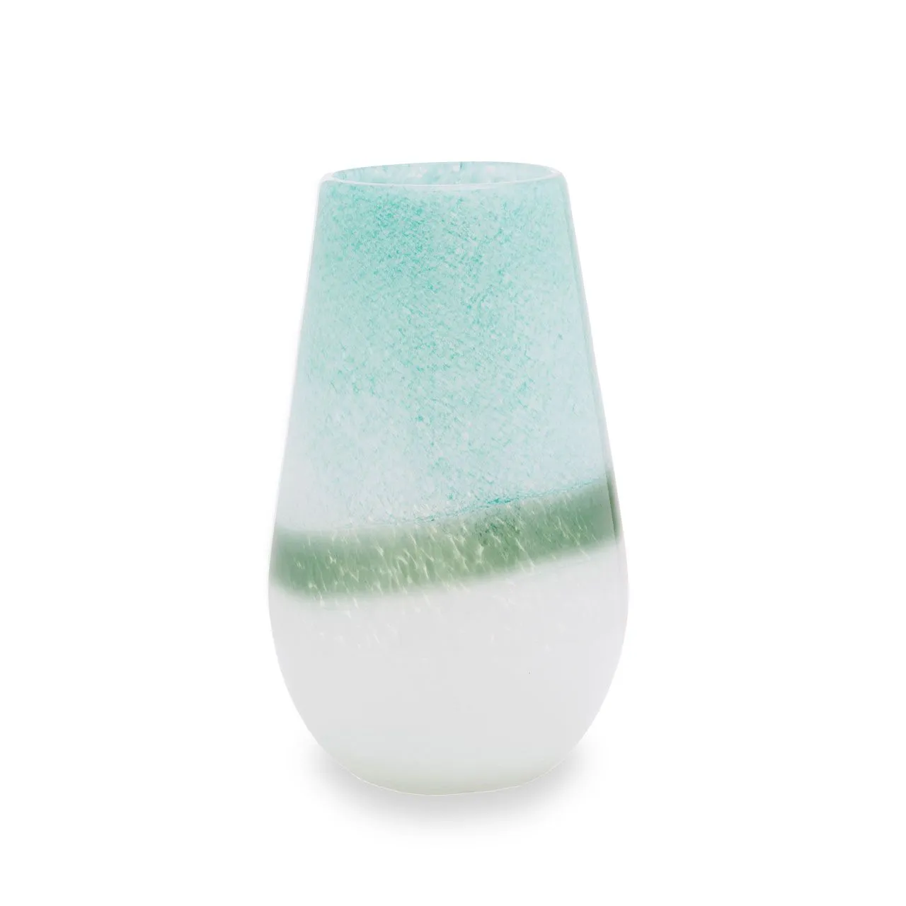 Torquoise Glass Vase - Small