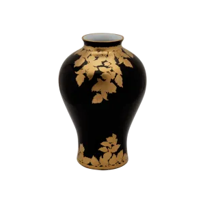 Vases Small Black Feuille D'Or Vase