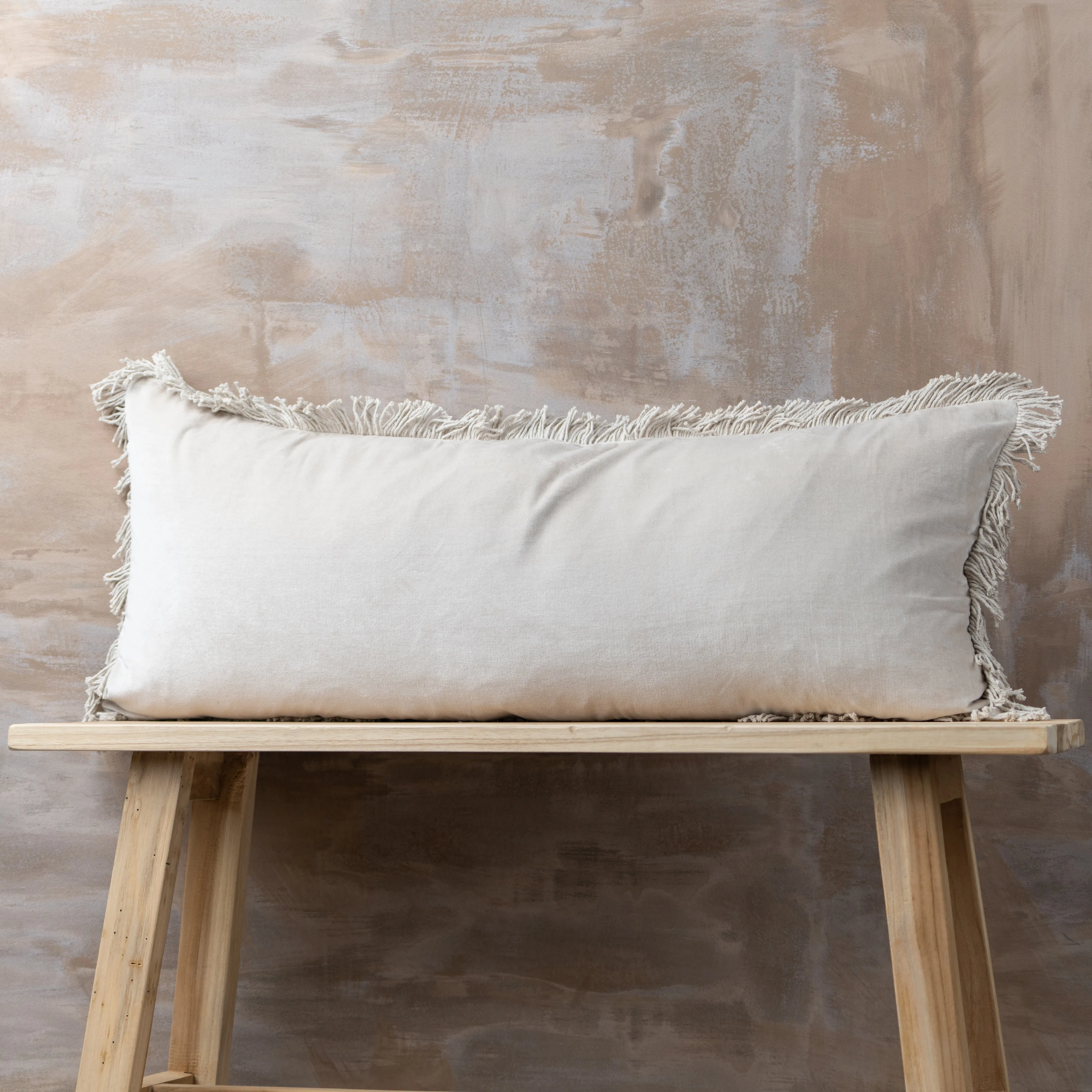 Velvet Bolster Cushion | Clay