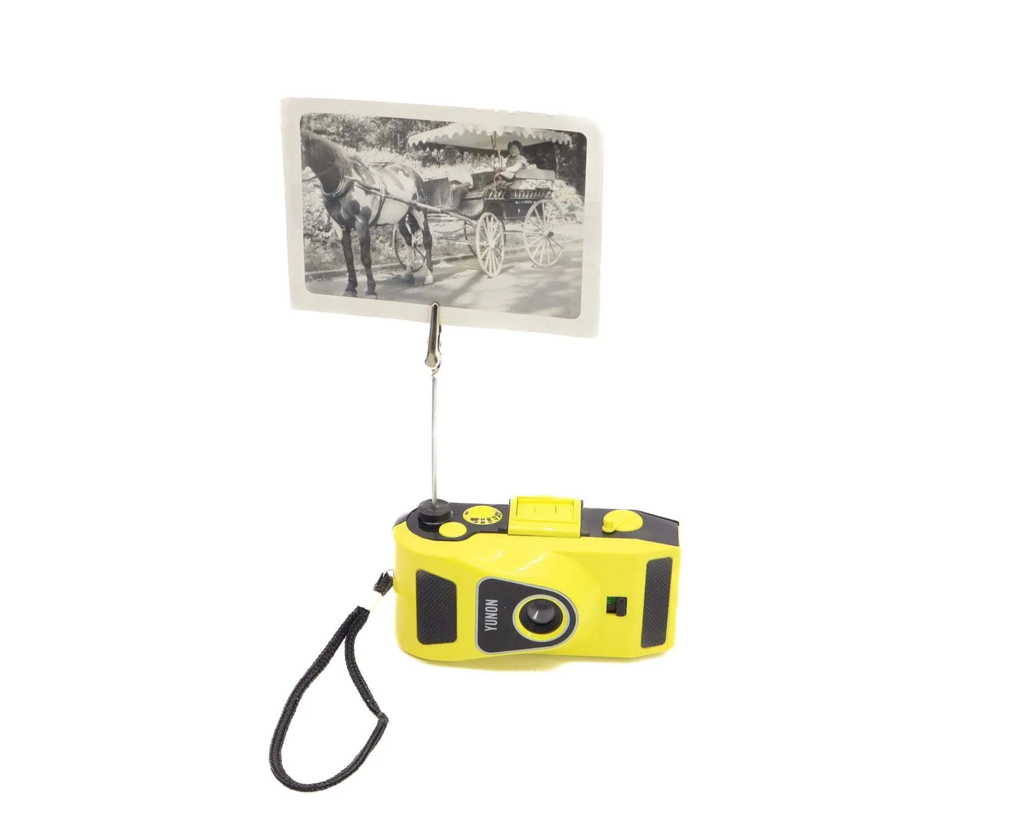 Vintage Camera Photo Holder, Yellow 35mm Camera, Wedding Name Card Holder, Photo Stand for Instax Film, Memo Card Holder, Photo display