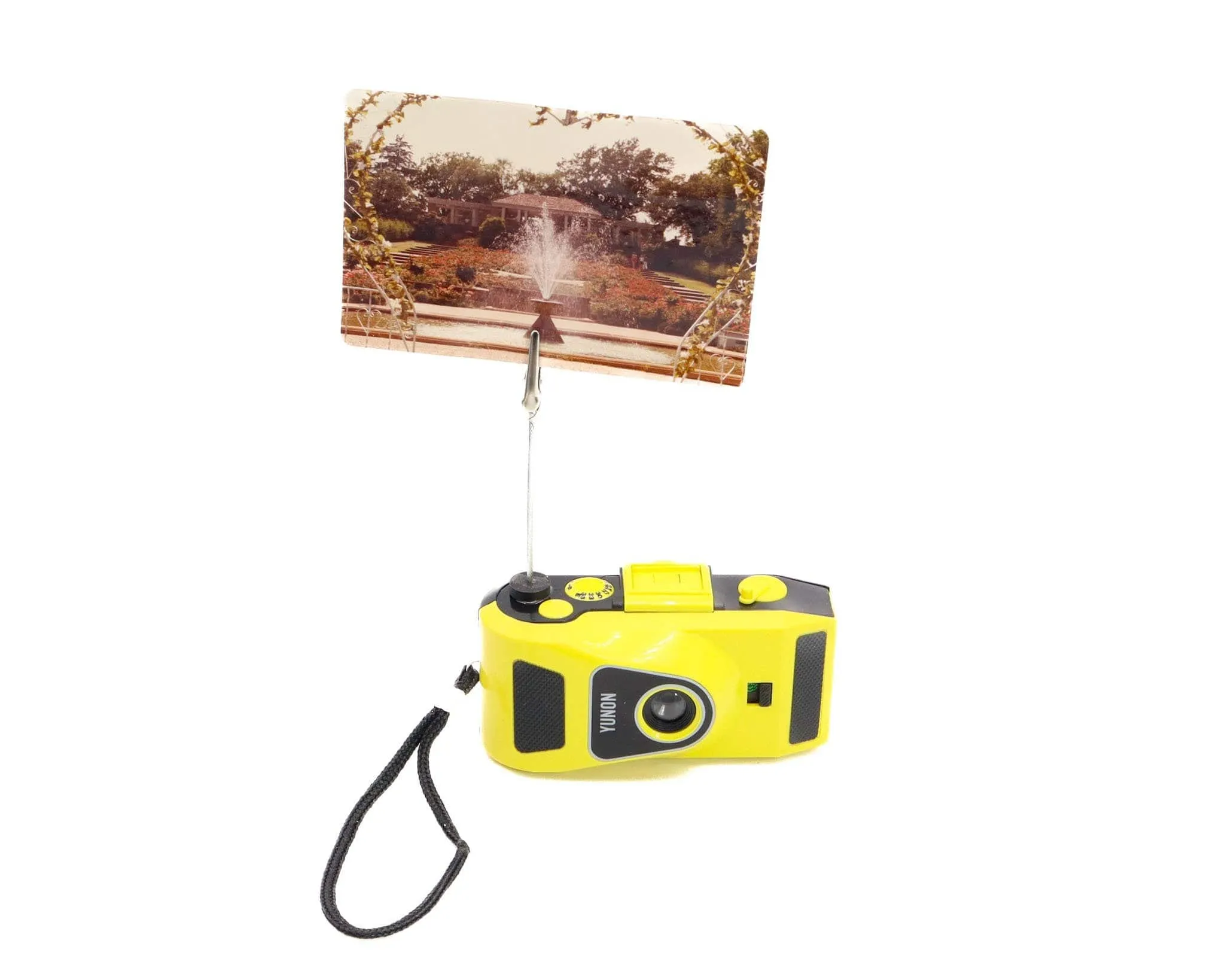 Vintage Camera Photo Holder, Yellow 35mm Camera, Wedding Name Card Holder, Photo Stand for Instax Film, Memo Card Holder, Photo display