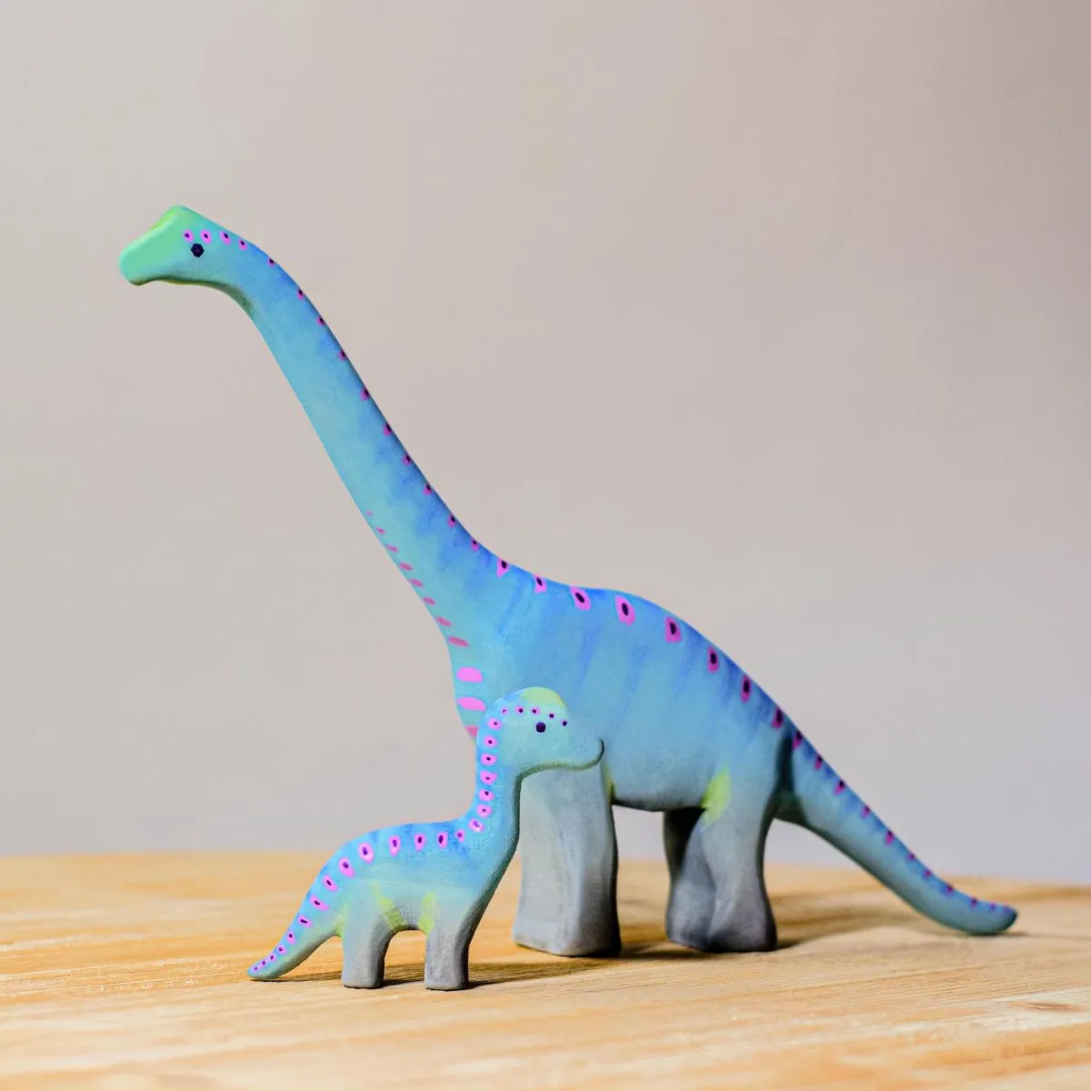 Wooden Brontosaurus - Baby