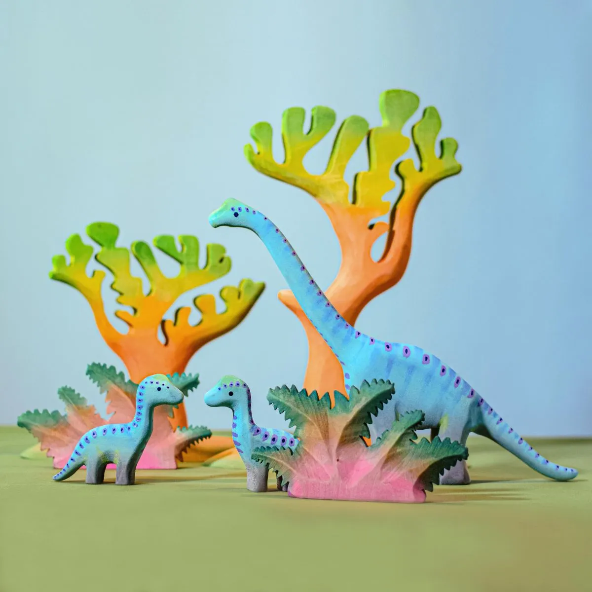 Wooden Brontosaurus - Baby